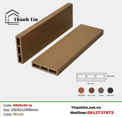 Lam gỗ nhựa TPW 20x92 Wood