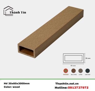 Lam gỗ nhựa TPW 30x60 Wood