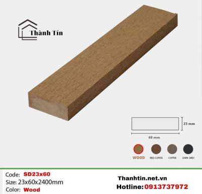 Lam gỗ nhựa TPW 23x60 Wood
